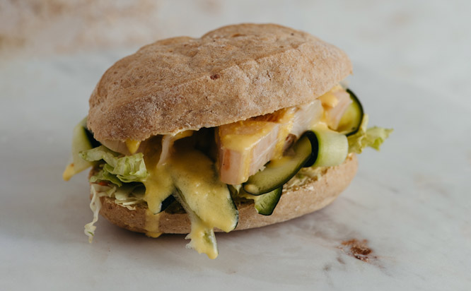 Vegán mangós-Jack fruitos szendvics